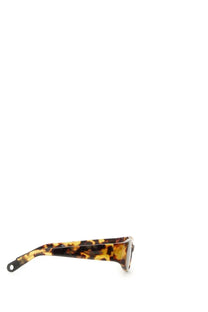 Jacquemus women’s sunglasses ovalo multicolor tortoiseshell acetate with sleek rectangular frame and dark lenses