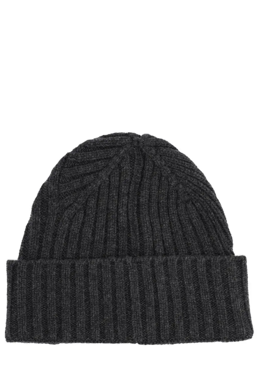 Jacquemus women’s the tourni cap grey dark gray ribbed knit beanie with folded cuff made of soft wool blend