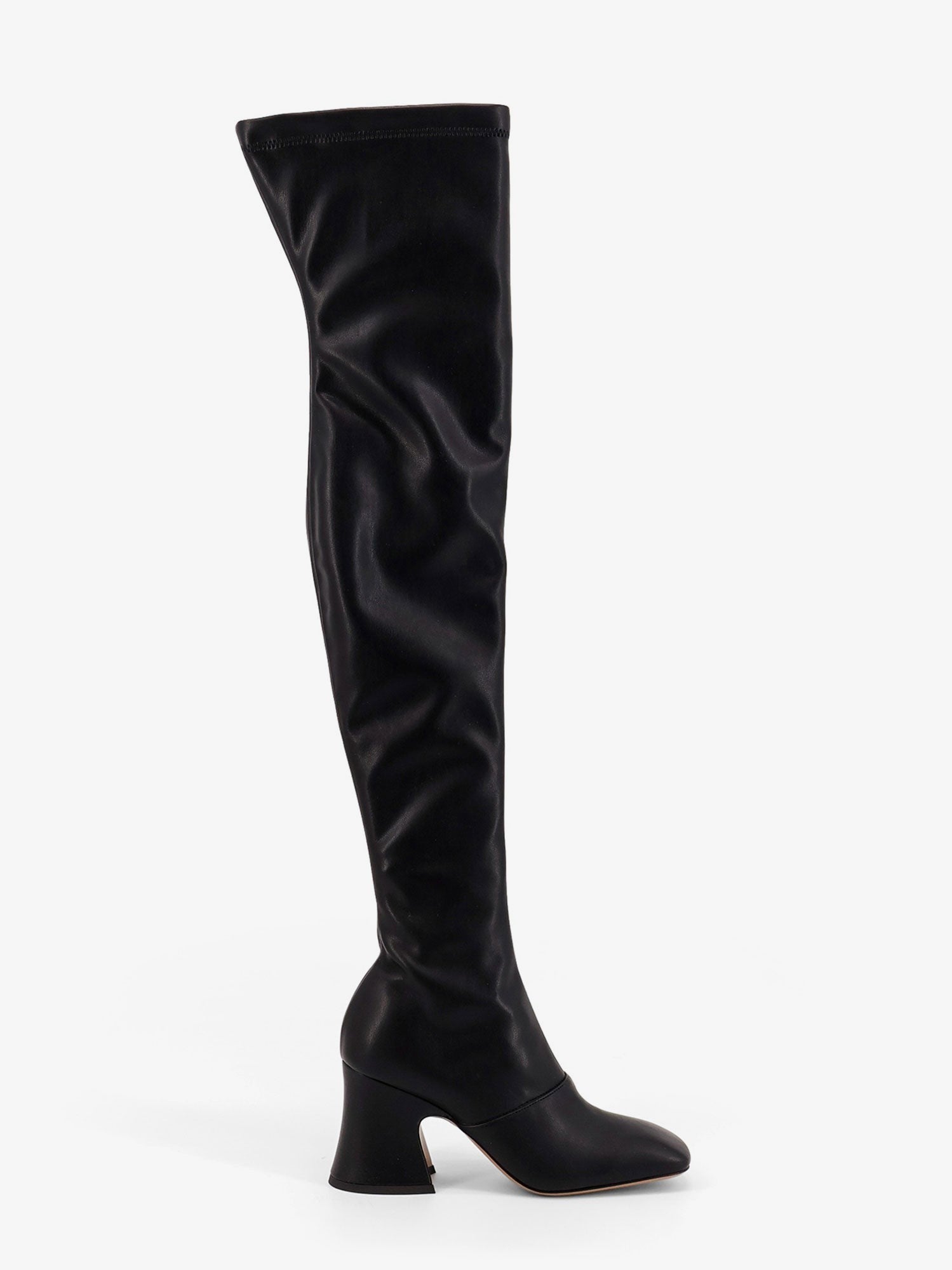 Chloé Women's Janis over the Knee Leather Boots Black