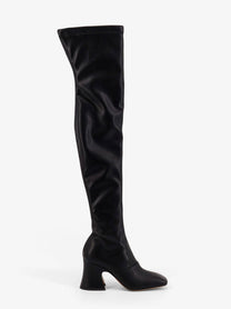 Chloé Women's Janis over the Knee Leather Boots Black