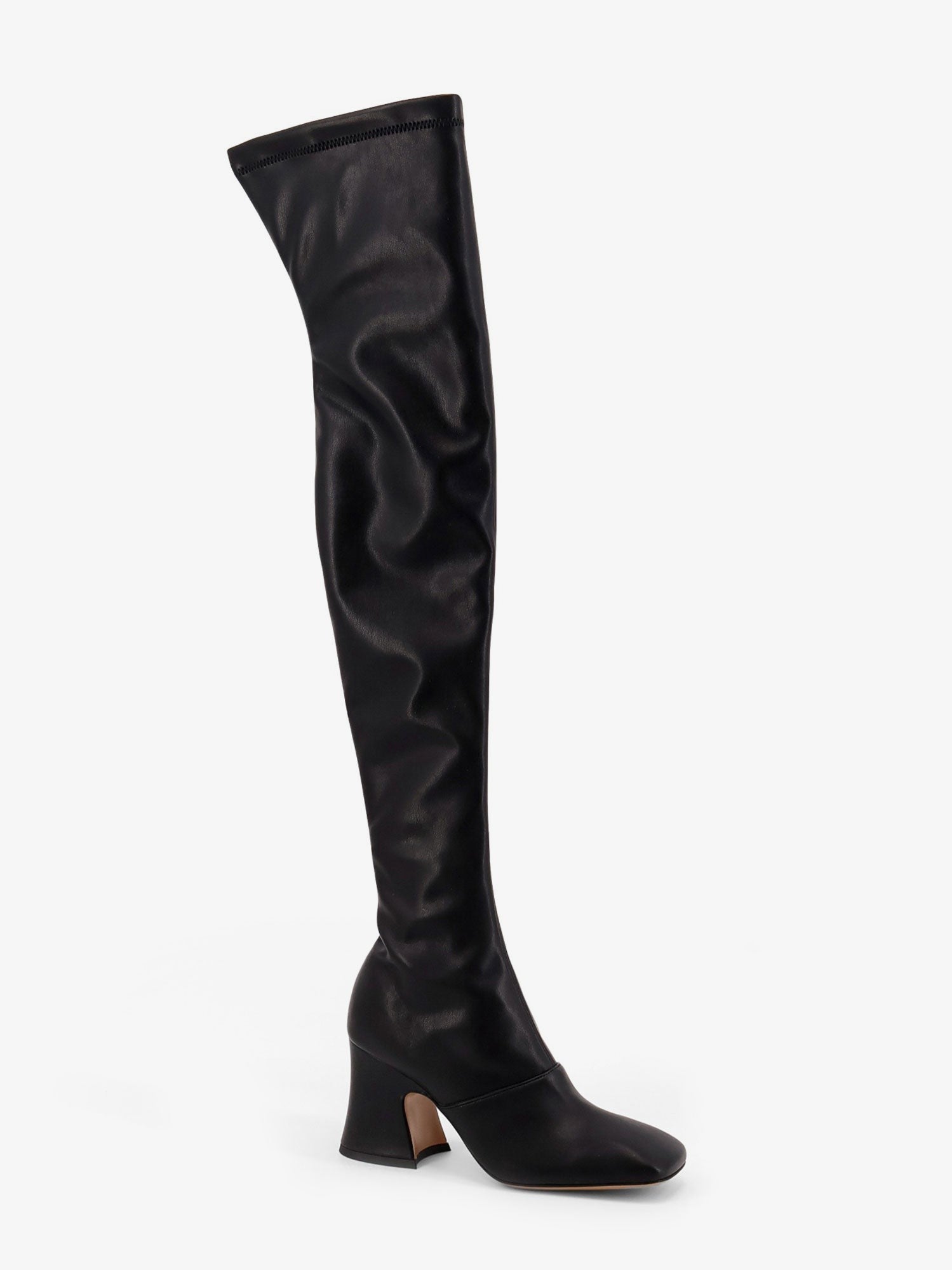 Chloé Women's Janis over the Knee Leather Boots Black