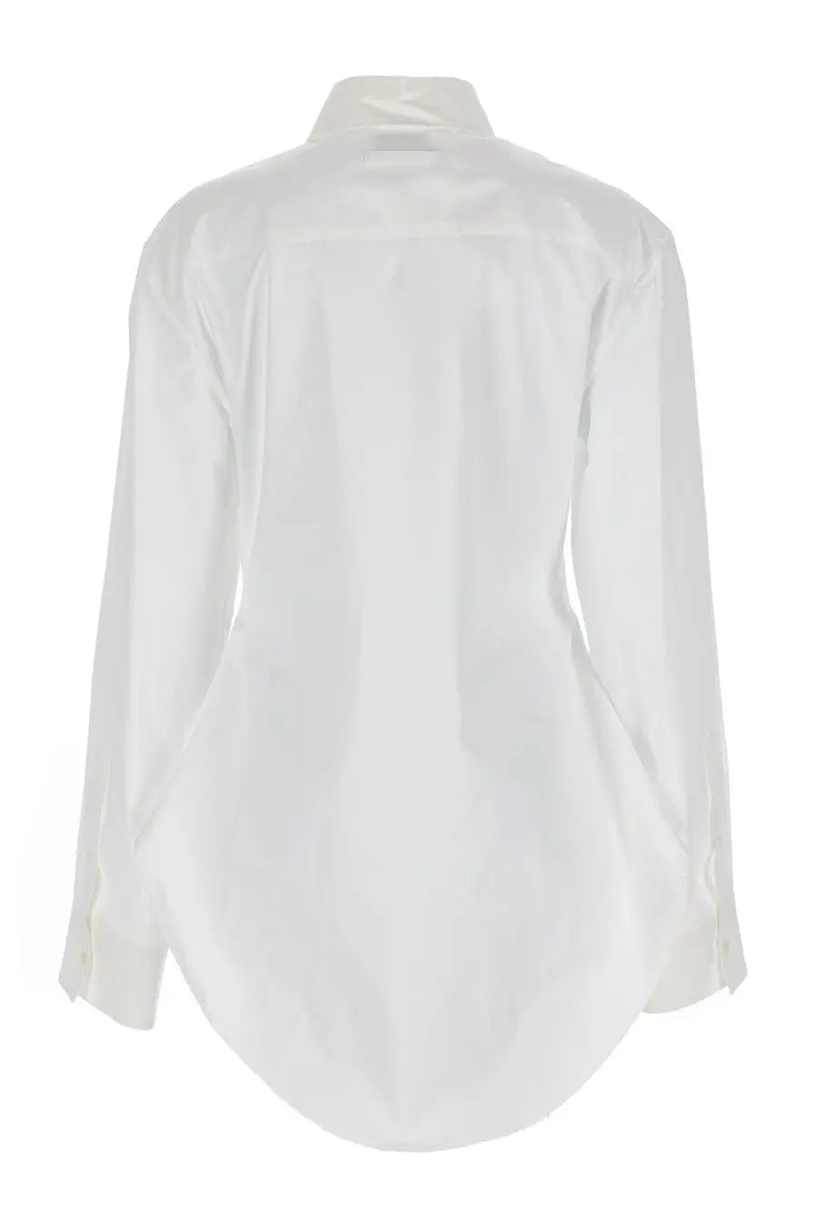 Jean Paul Gaultier women’s needles shirt white crisp long-sleeved button-up with classic collar and tailored fit