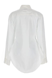 Jean Paul Gaultier women’s needles shirt white crisp long-sleeved button-up with classic collar and tailored fit