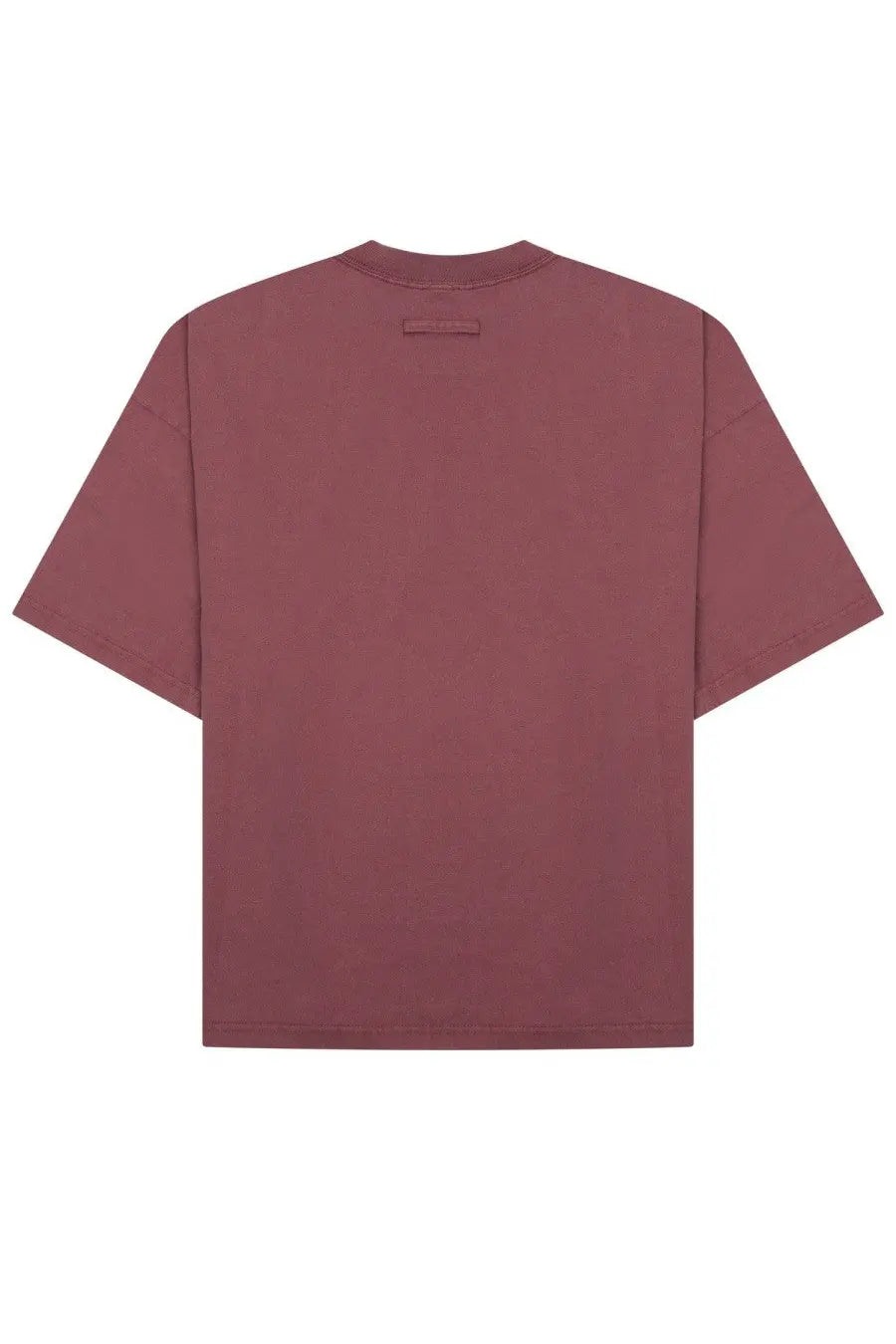 Jean Paul Gaultier women’s oversized mauve t-shirt with crew neck and subtle stitching details front view