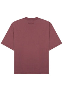 Jean paul gaultier women’s oversized mauve t-shirt with crew neck and subtle stitching details
