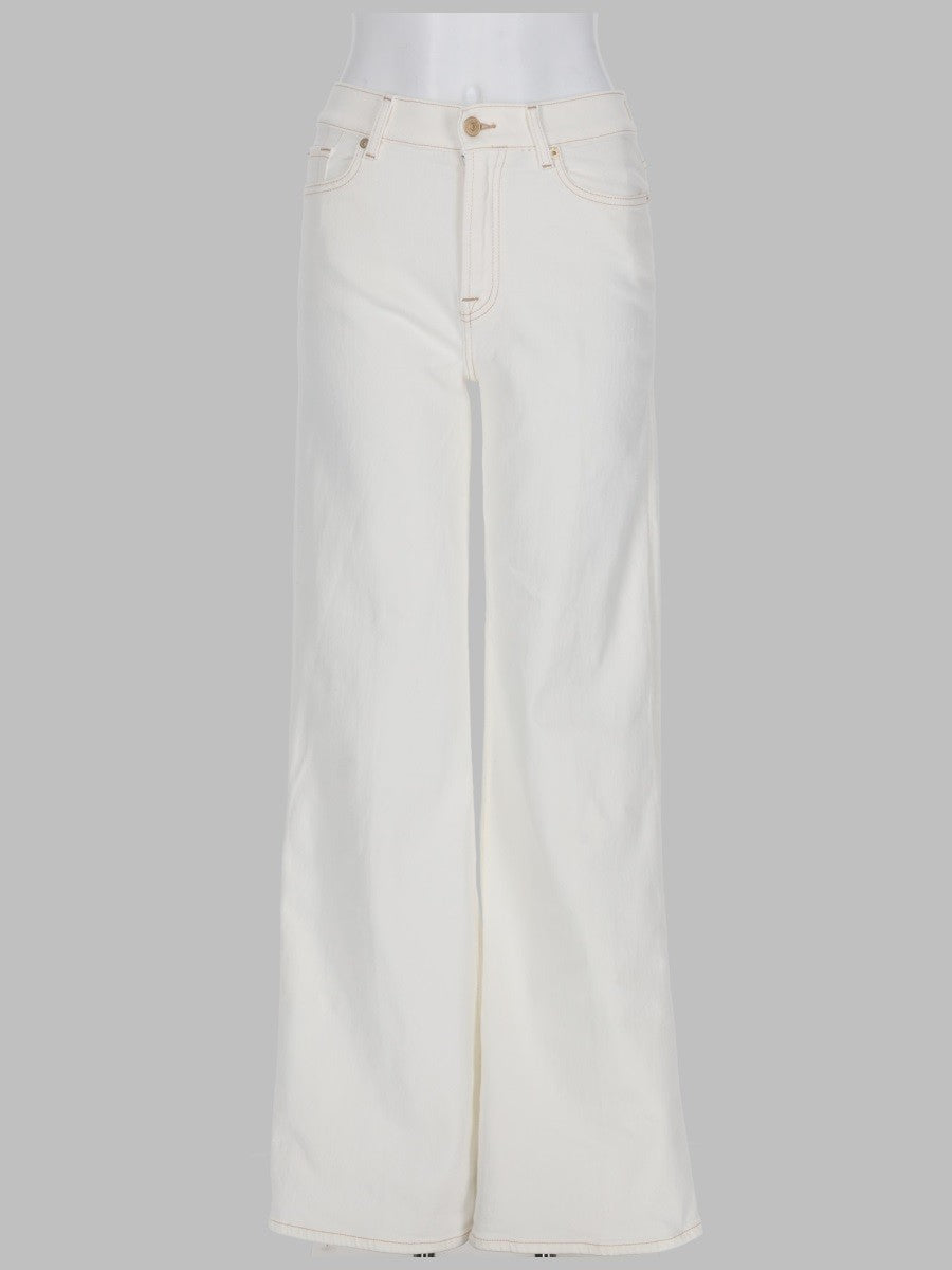 7 For All Mankind Women's Jeans Vita Alta White