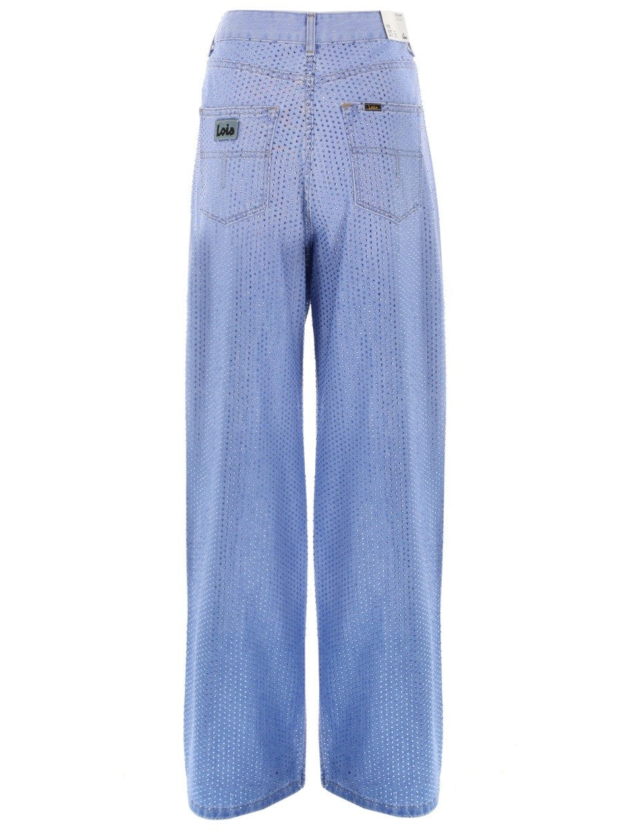 Lois Jeans Women's Jeans Asha Con Strass Blue