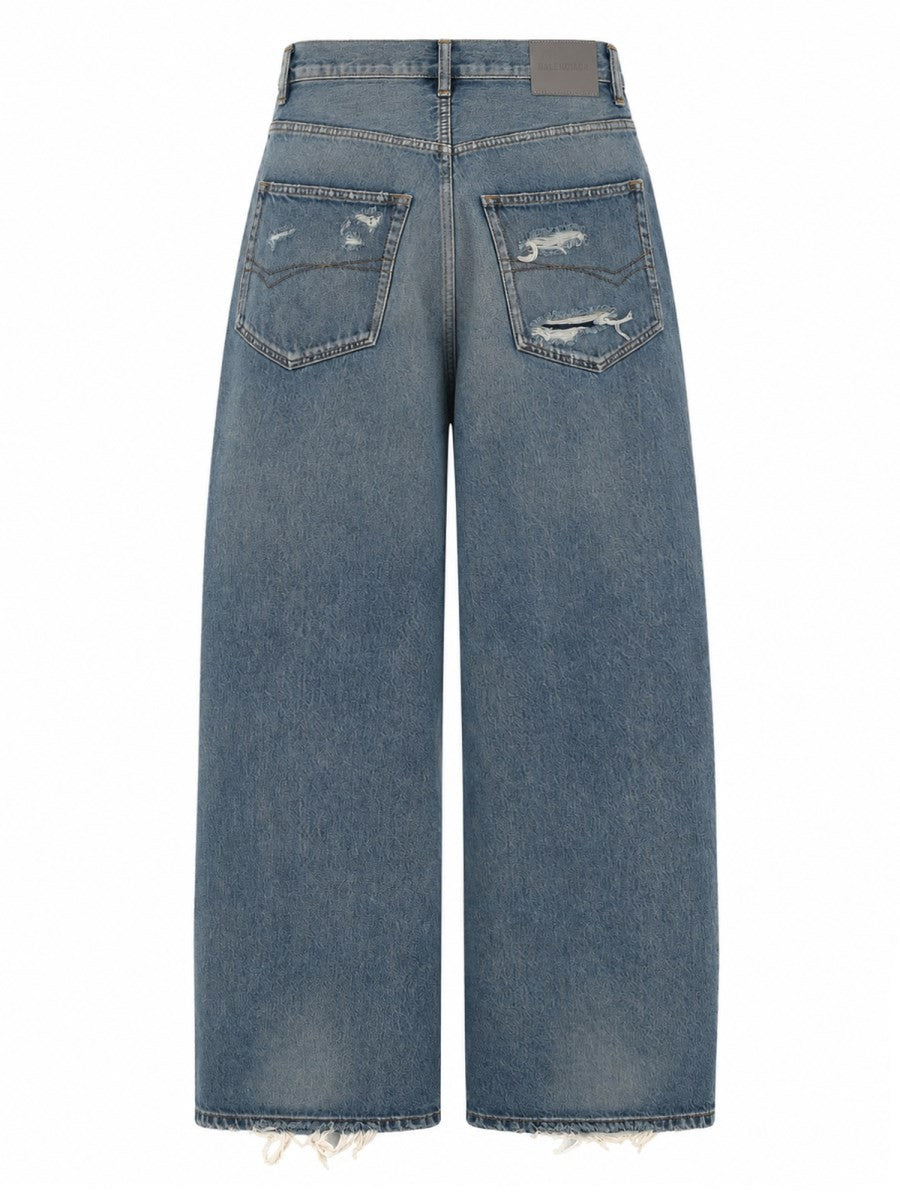 Balenciaga Men's Jeans Baggy in Denim Blue