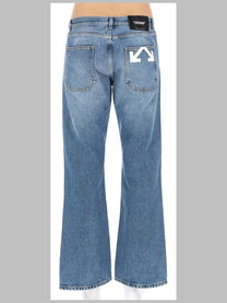 Off-White Men's Jeans Half Arrow Blue