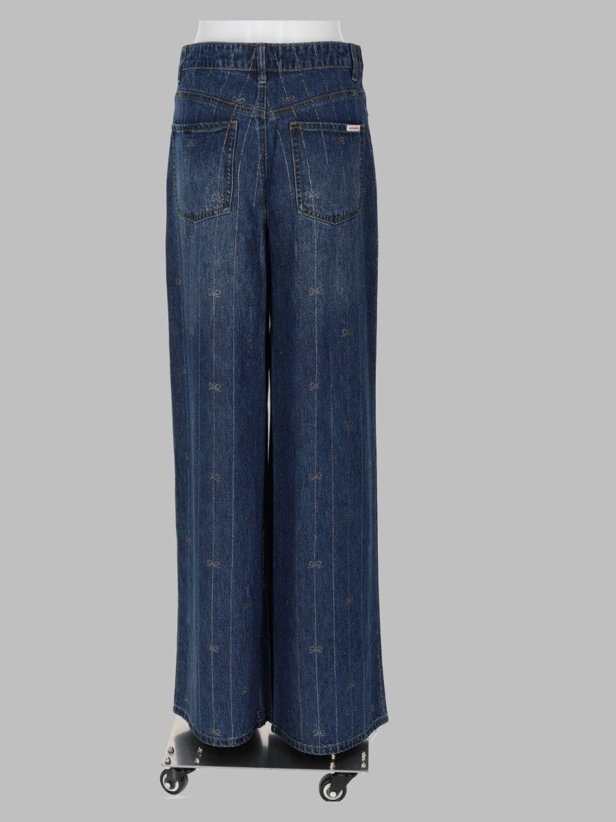 self-portrait Women's Jeans in Denim Con Strass Blue
