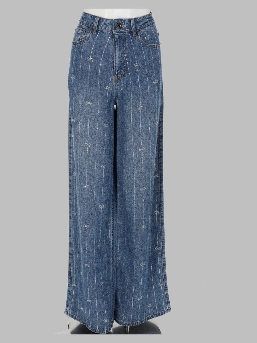 self-portrait Women's Jeans in Denim Con Strass Blue