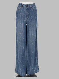 self-portrait Women's Jeans in Denim Con Strass Blue