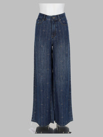 self-portrait Women's Jeans in Denim Con Strass Blue