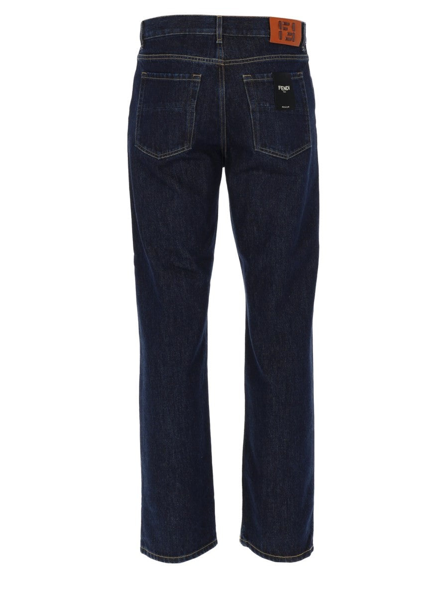 Fendi Men's Jeans Lunghi Blue