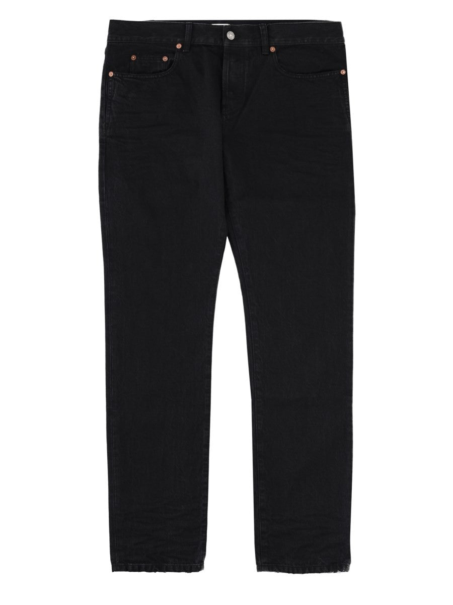 Saint Laurent Men's Jeans Slim Fit in Denim Black