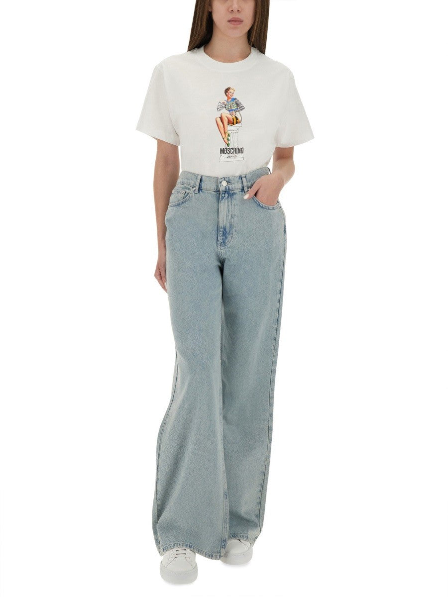 Moschino Jeans Women's Jeans Wide Leg Blue