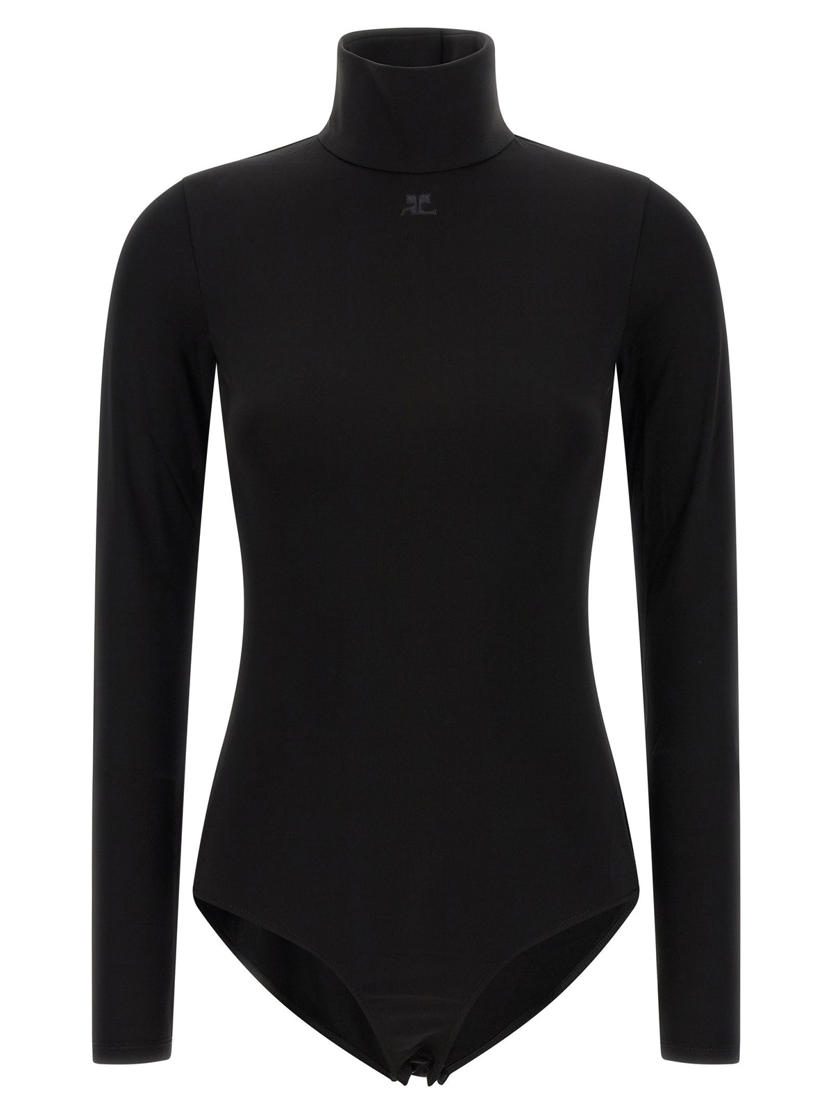 courrèges Jersey Mockneck Bodysuit Black