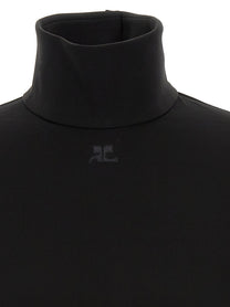 courrèges Jersey Mockneck Bodysuit Black