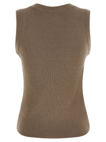 Giuseppe Di Morabito Jewel Brooch Top Beige