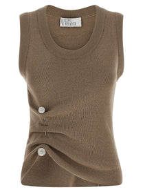 Giuseppe Di Morabito Jewel Brooch Top Beige