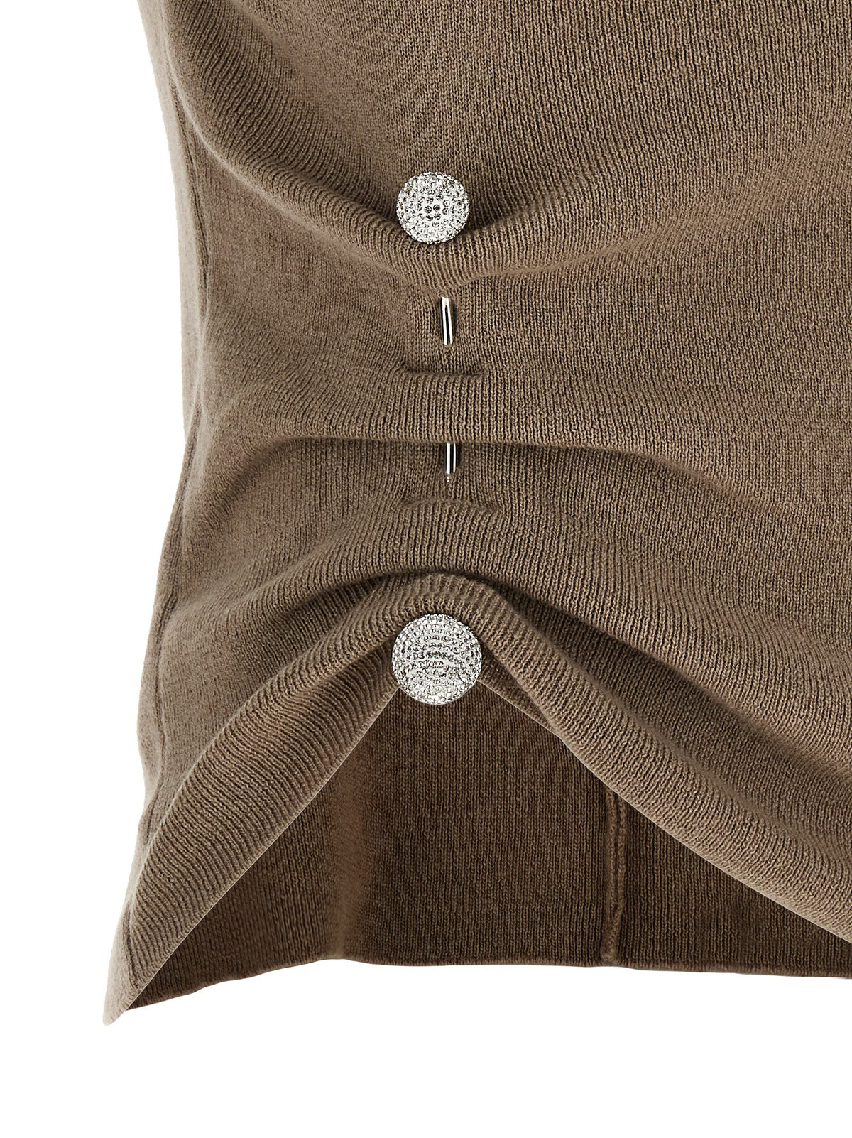 Giuseppe Di Morabito Jewel Brooch Top Beige