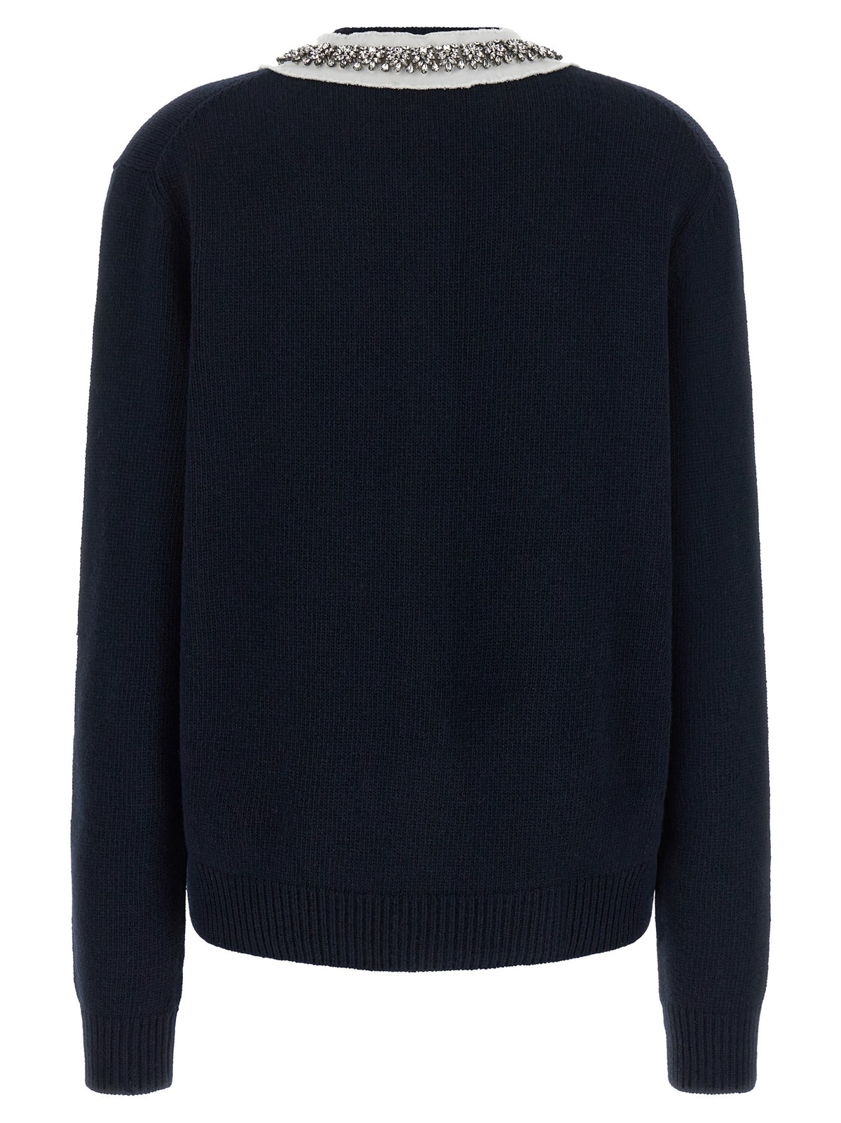 PRADA Jewel Collar Cardigan Blue