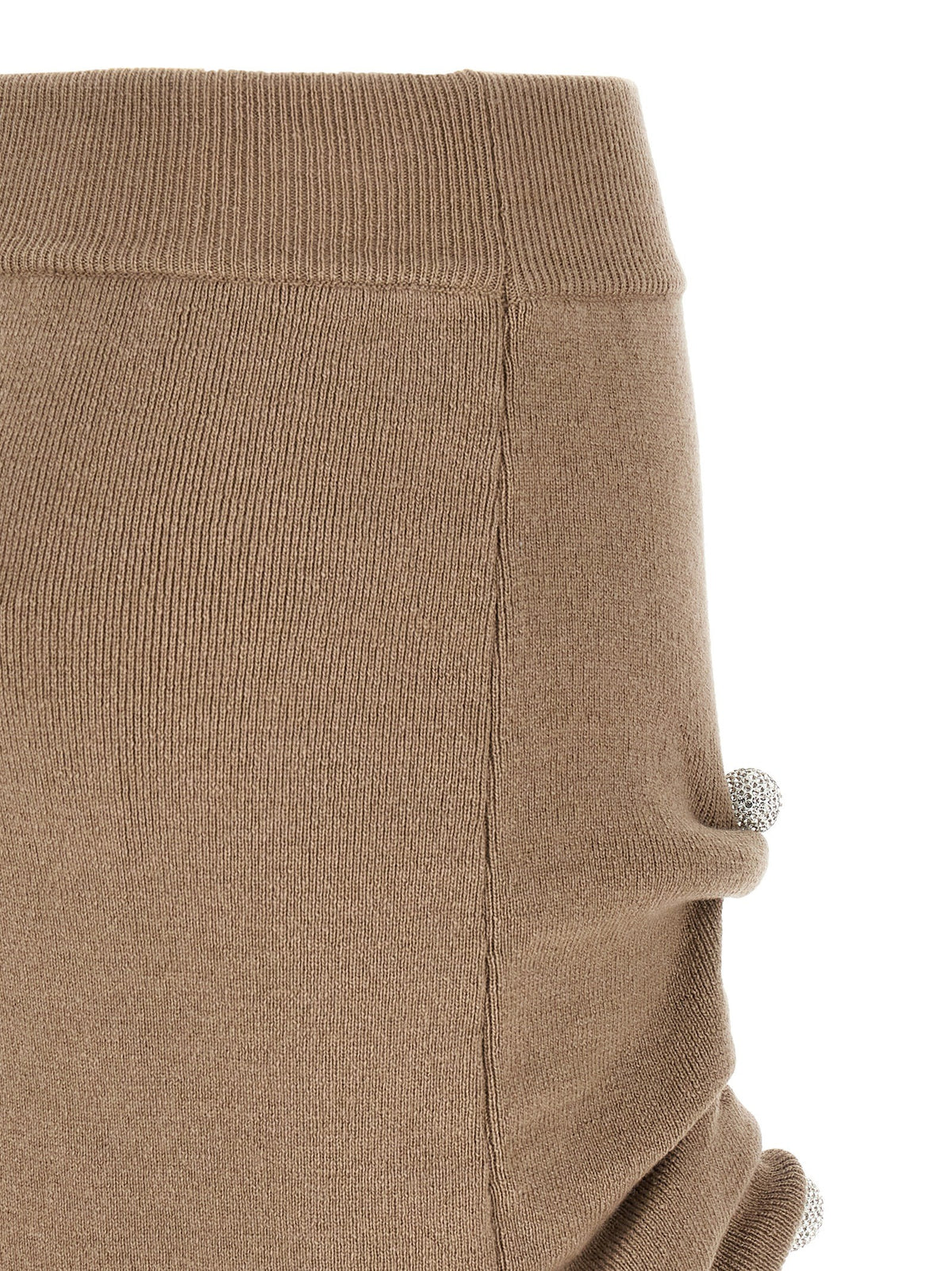 Giuseppe Di Morabito Jewel Pin Skirt Beige