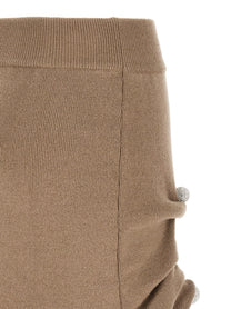Giuseppe Di Morabito Jewel Pin Skirt Beige