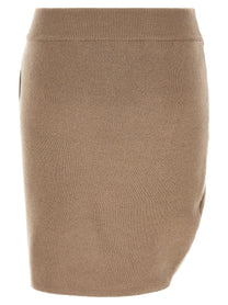 Giuseppe Di Morabito Jewel Pin Skirt Beige