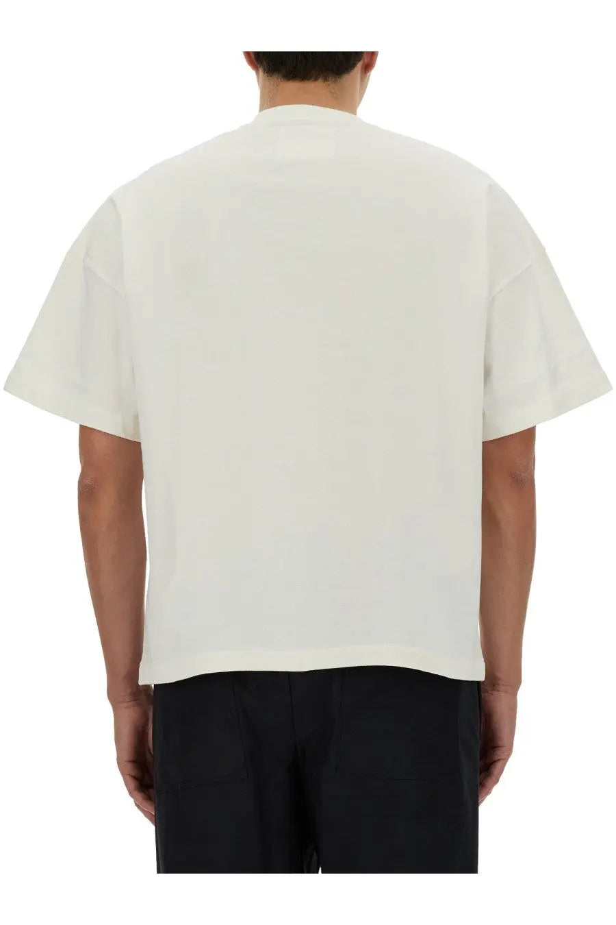 Jil Sander men’s off-white short-sleeved relaxed fit t-shirt with a minimalist clean design