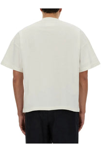 Jil Sander men’s off-white short-sleeved relaxed fit t-shirt with a minimalist clean design
