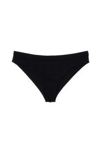 Black jil sander women’s bikini briefs with a minimalist seamless design for comfortable swimwear use