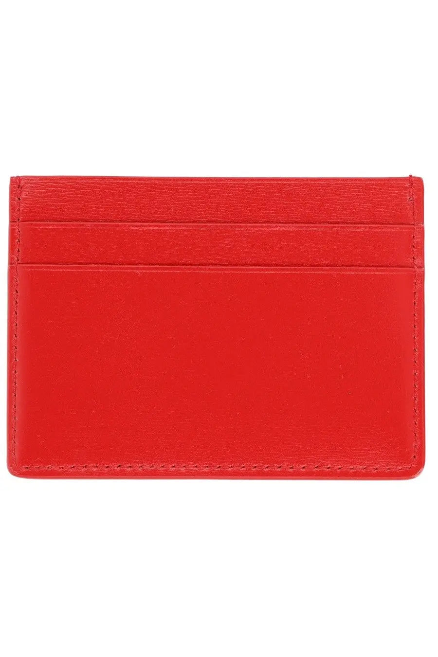 Red leather card holder by jil sander with textured surface and precise stitching for women in red
