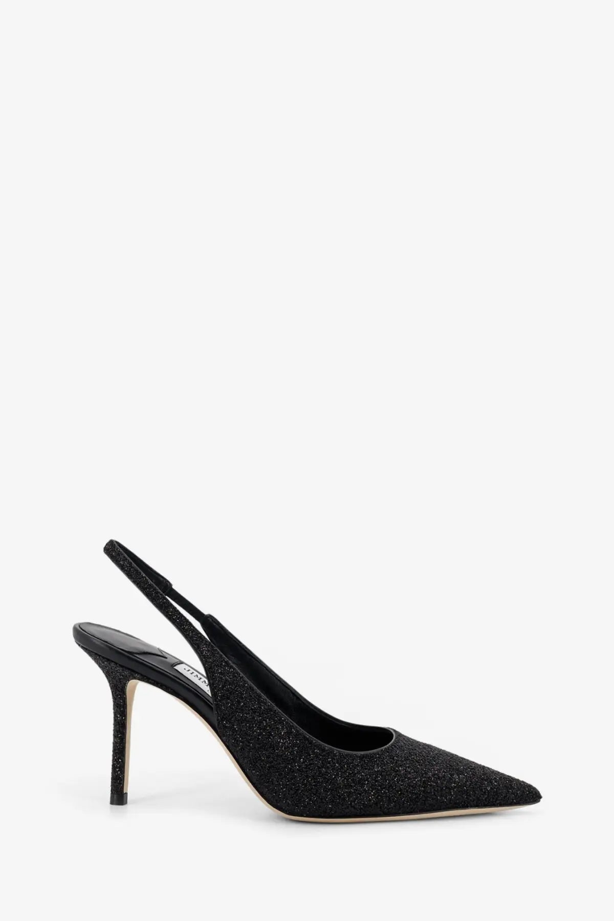 Jimmy Choo women’s love pumps black glittery slingback pump with slender heel elegant evening shoe
