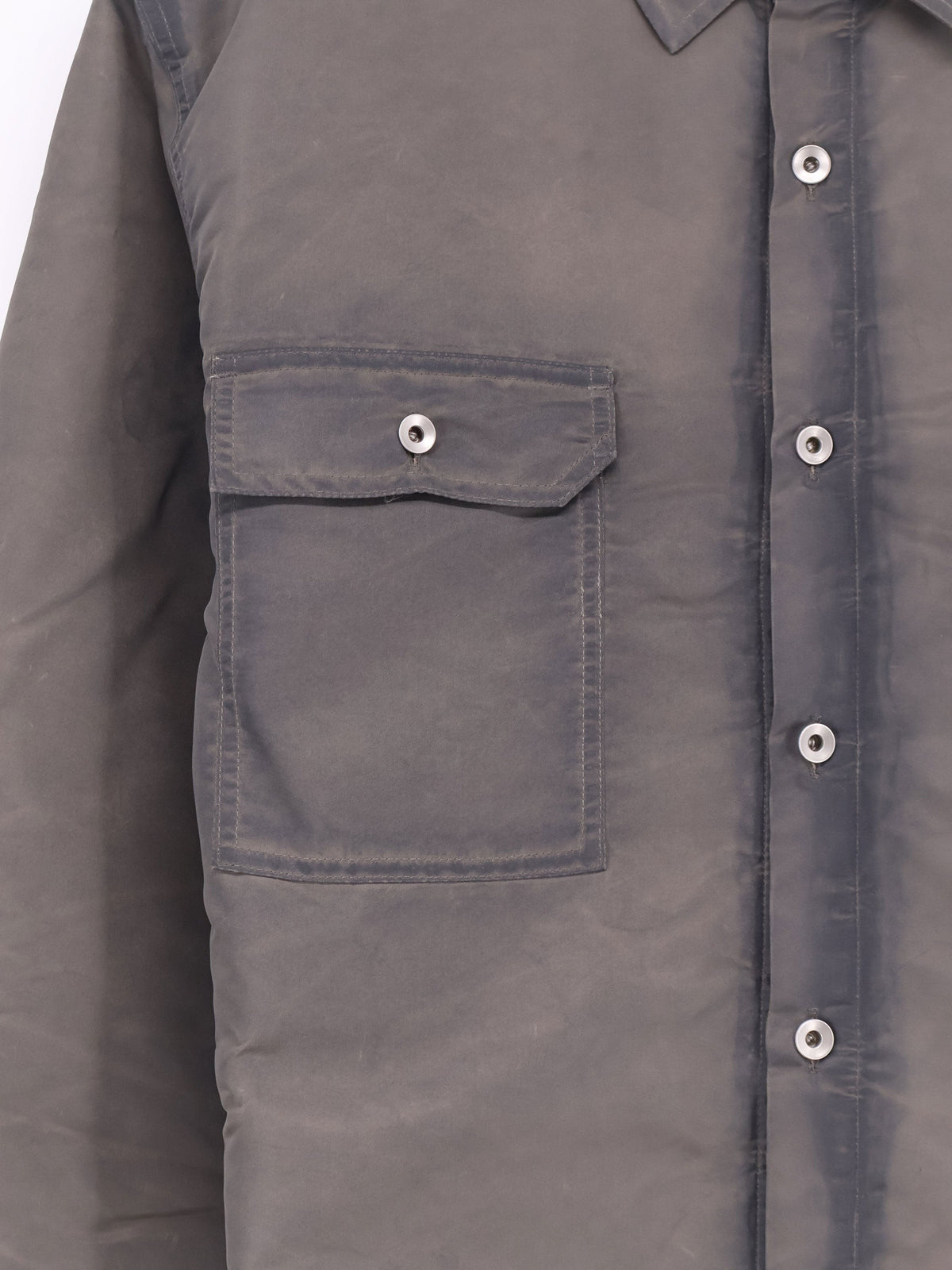 DRKSHDW Men's Jumbo Padded Outershirt Jacket Shirt Grey