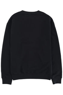 Jw anderson men’s anonymous lovers black crewneck sweatshirt with ribbed cuffs and hem in cotton blend