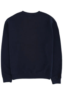 Jw anderson men’s anonymous trade sweatshirt in navy blue crewneck made from soft cotton for casual wear