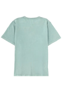 Jw anderson men’s blue shirt in soft mint green cotton with relaxed fit and simple crew neckline
