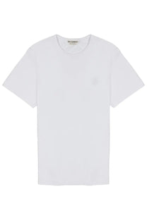 J w anderson men’s white shirt with minimalist design and subtle y project brand tag at the neckline