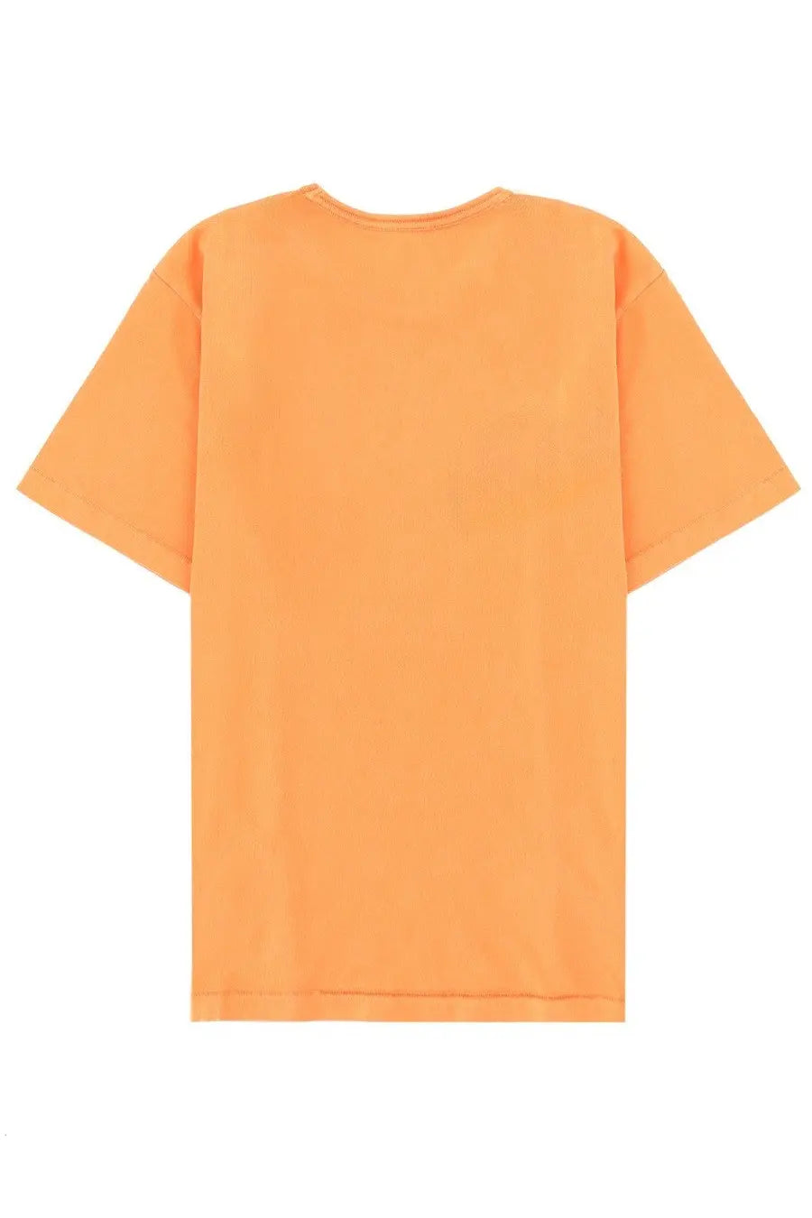 Jw anderson men’s orange short-sleeved t-shirt with crew neck and relaxed fit in lightweight cotton fabric
