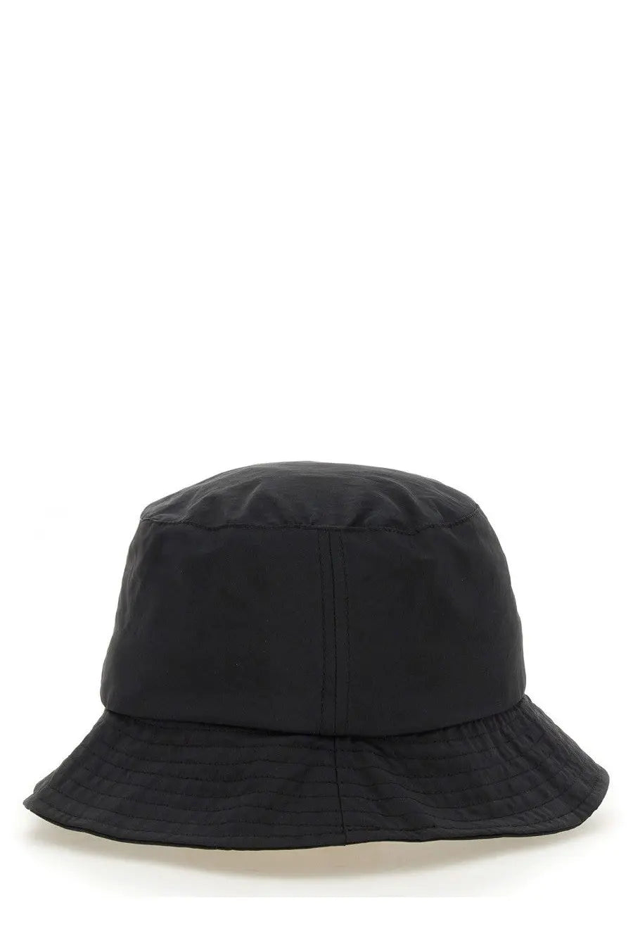 Jw anderson unisex black bucket hat with subtle quilted texture and minimalist design