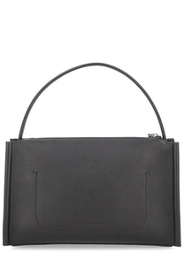 Jw anderson women’s loafer bag black black leather handbag with minimalist design and curved top handle