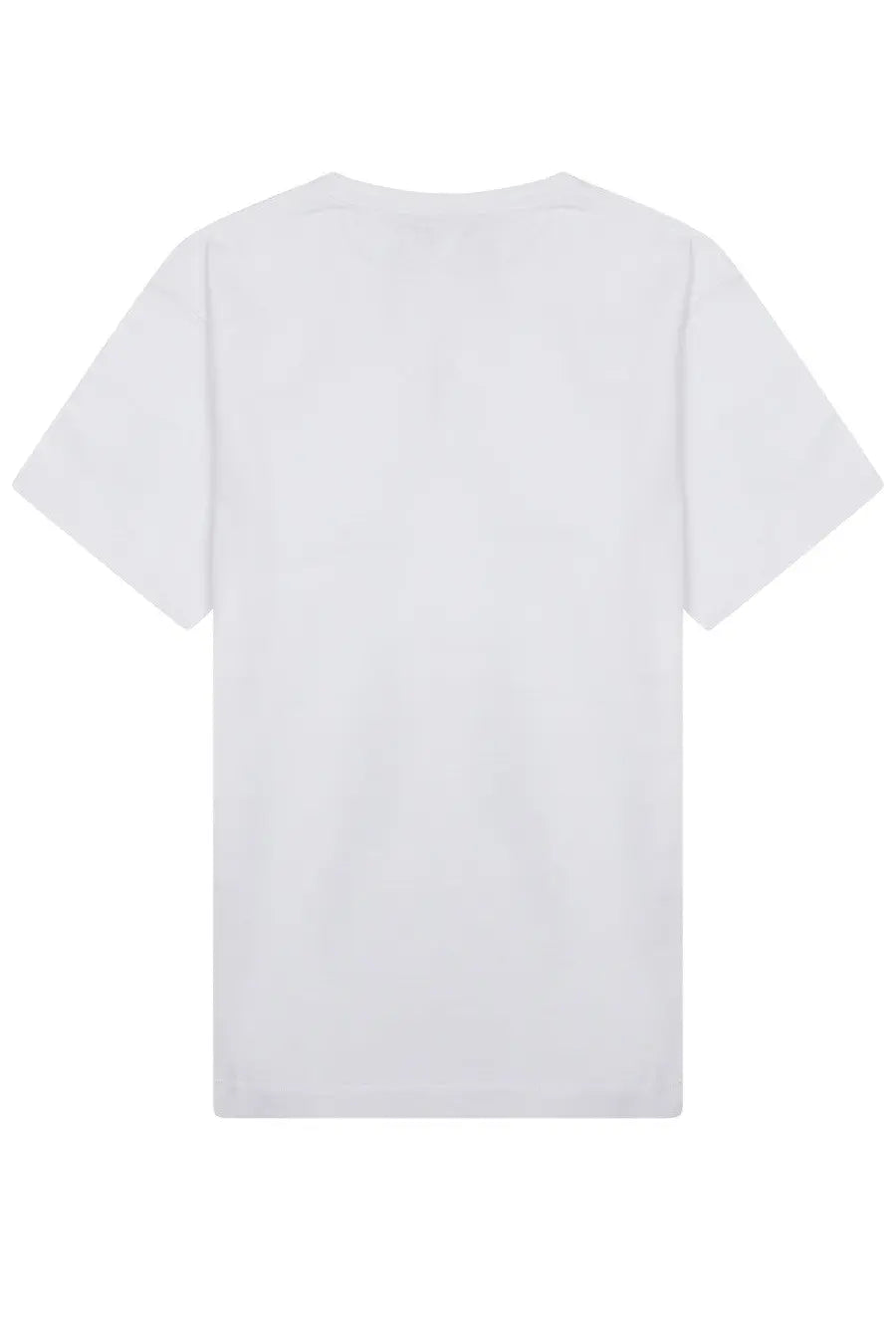 Jw anderson women’s white cotton t-shirt with crew neck and short sleeves in cotone fabric