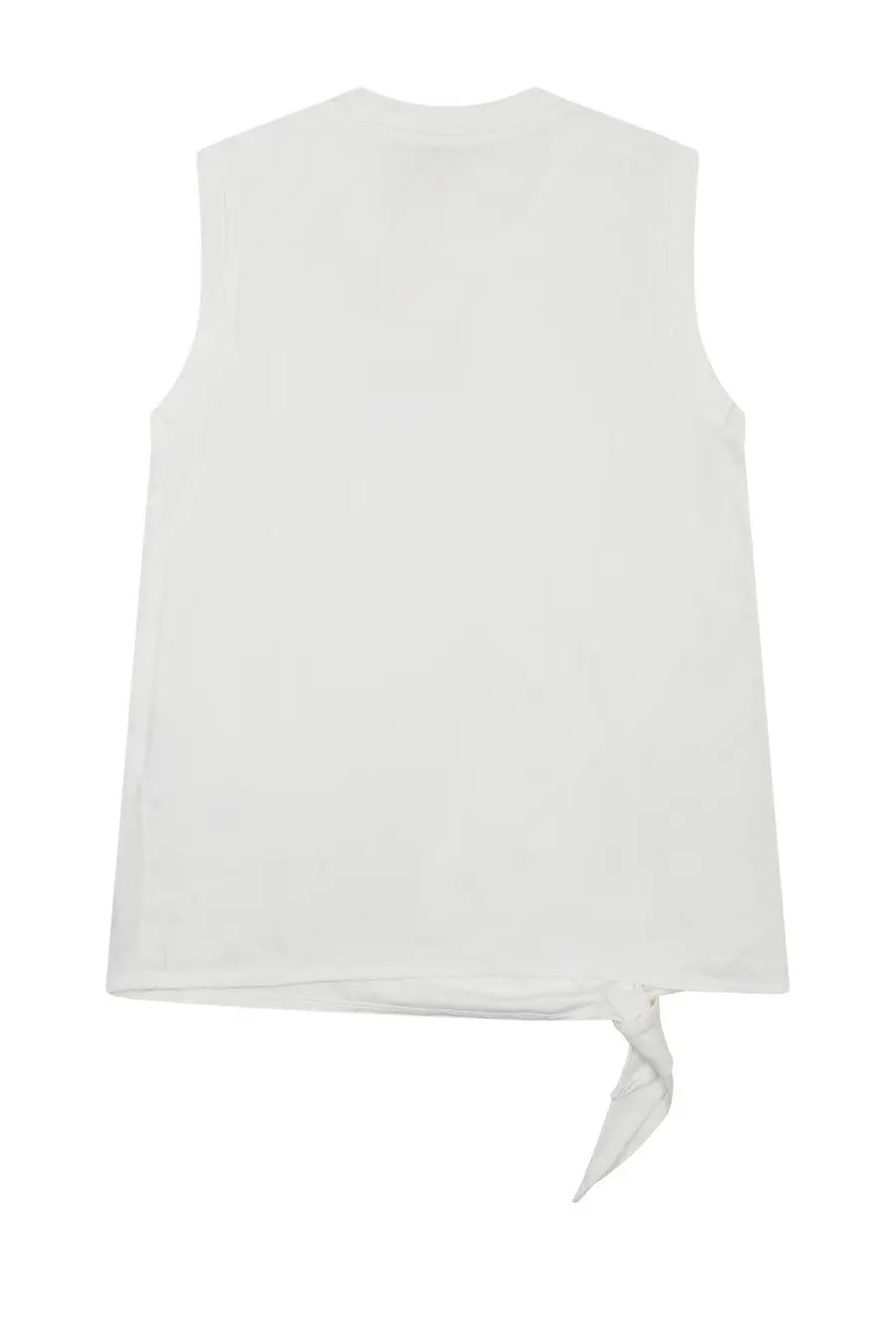 Jw anderson women’s tank top con nodo white sleeveless top with soft flowing fabric and delicate tie at the back view