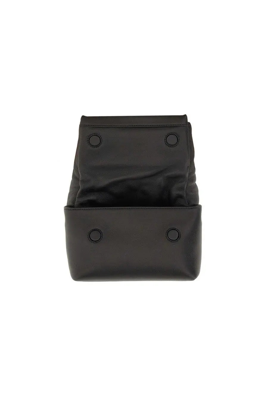 Jw anderson women’s twister bag black leather clutch with four circular metal grommets on each corner
