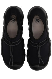 Keen men’s hypowser crushback sneaker black black rubber-soled slip-on shoes with textured chunky design and gray laces