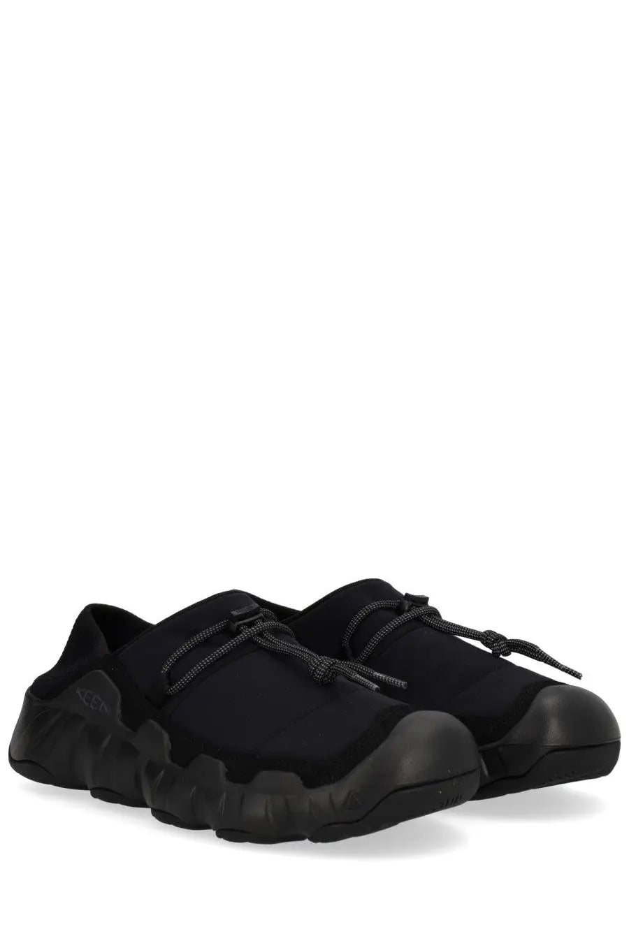 Keen men’s hypowser crushback sneaker black with black y-3 slip-on design textured mesh upper chunky sole