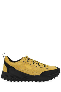Keen men’s sneaker jasper zionic yellow yellow suede trail sneaker with black rubber sole and textured laces