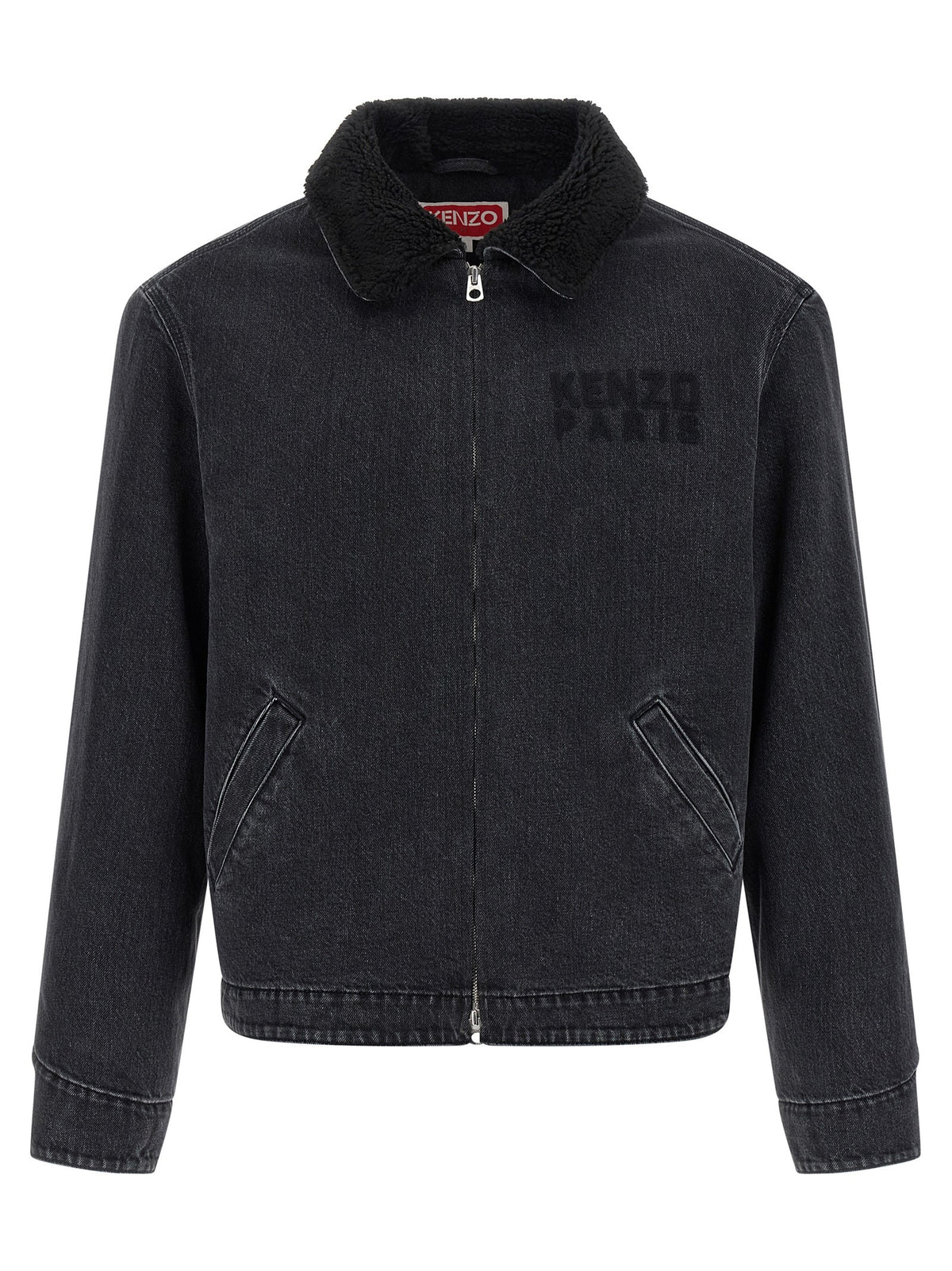 Kenzo Kenzo Happy Tiger Denim Jacket Black