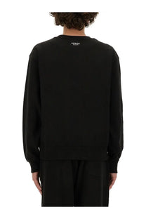 Kenzo men’s boke flower sweatshirt black with minimalist design and subtle brand logo at the neckline